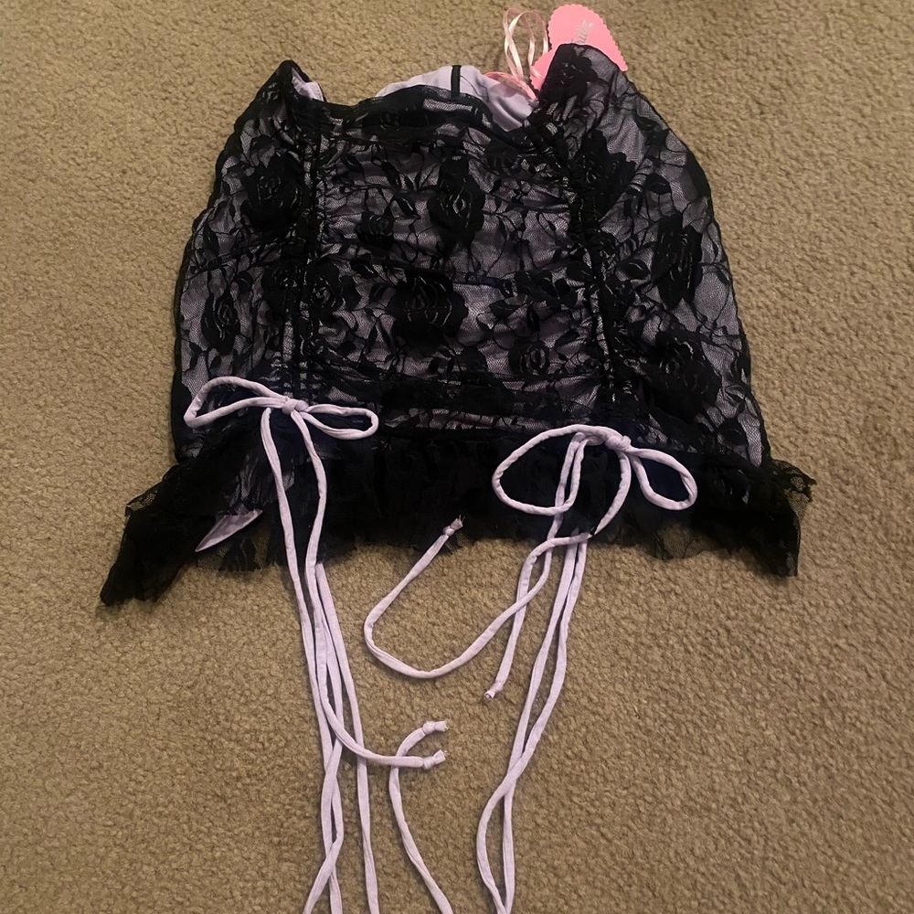 Sugar Thrillz Dolls Kill lavender lace skirt